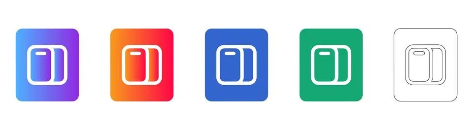 Mobile Device Screen Icon Set Stock Illustration