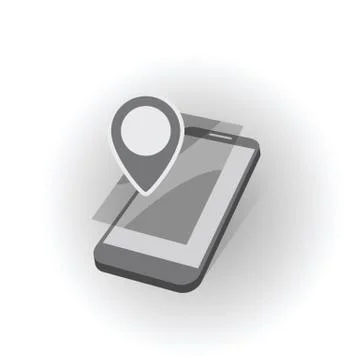 Mobile device search geo Stock Illustration