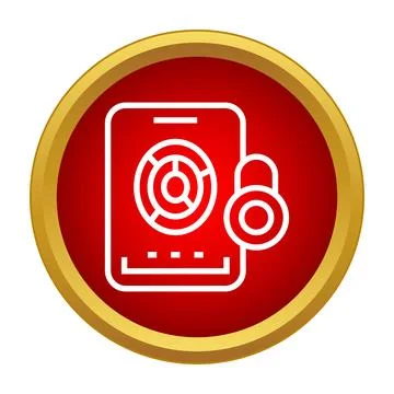 Mobile device securing data and privacy illustration Stock Illustration