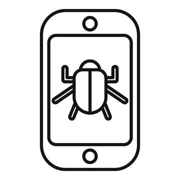 Mobile device security threat concept Illustrazione stock