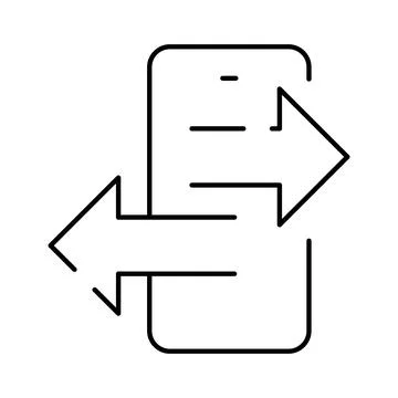 Mobile device sending and receiving data transfer arrows Stock Illustration