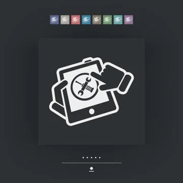 Mobile device setting 스톡 일러스트