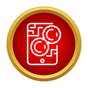 Mobile device settings configuration and technology process 库存插图
