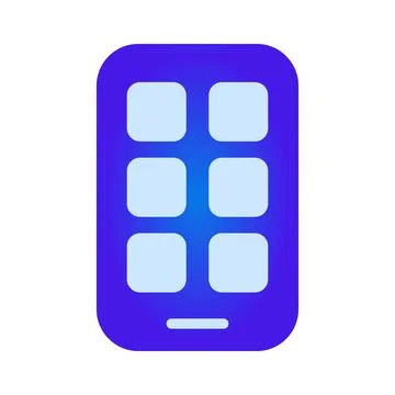 Mobile device showing application grid interface icon Stock-Illustration