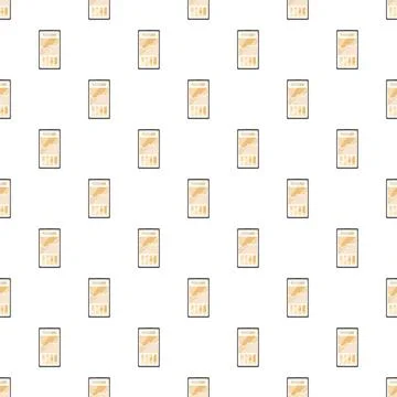 Mobile device showing financial data growth pattern 库存插图