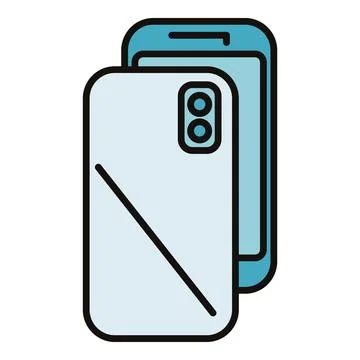 Mobile device showing multiple camera smartphone technology Stock Illustration