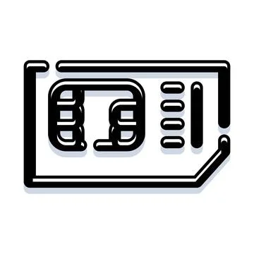 Mobile device sim card access telecommunication technology Stock Illustration