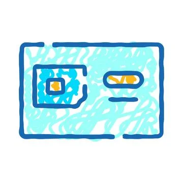 Mobile device sim card global roaming icon Stock Illustration