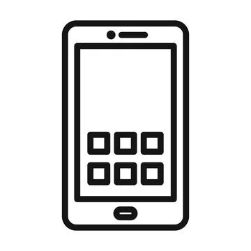 Mobile Device Smartphone Icon Ideal for Technology and Gadgets Stock Illustration