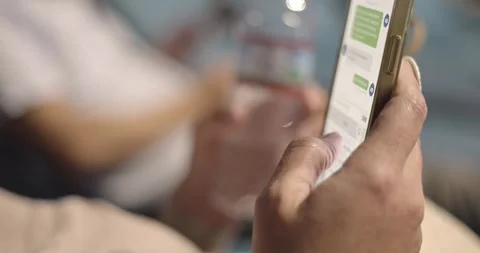 Mobile Device Text Messaging Stock Footage 253900208