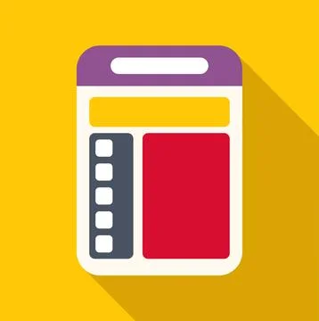 Mobile device user interface screen layout displaying content Stock Illustration