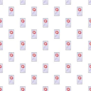 Mobile device video play button user interface pattern Illustrazione stock
