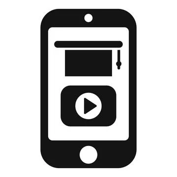 Mobile device with video player icon vector illustration Stock Illustration
