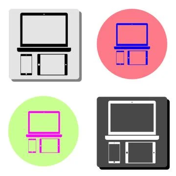 Mobile devices. flat vector icon Stock Illustration