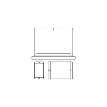 Mobile devices. flat vector icon Stock Illustration