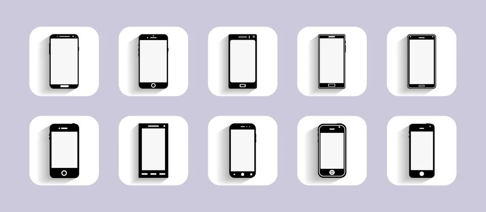 Mobile Devices Icons for user interface design and website Illustrazione stock