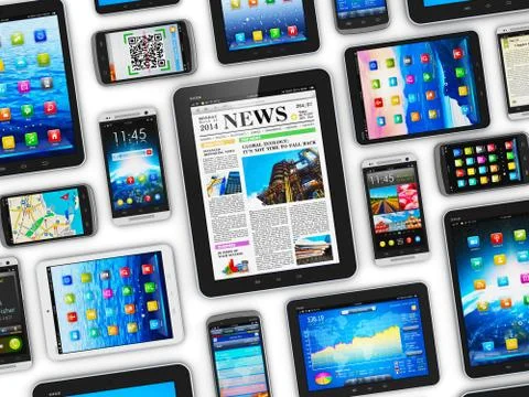 Mobile devices Stock Illustration