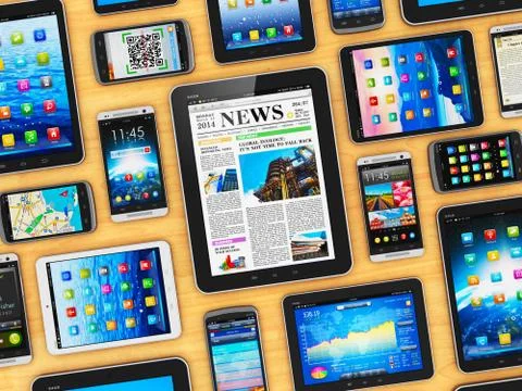 Mobile devices Stock Illustration