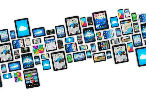 Mobile devices Illustrazione stock