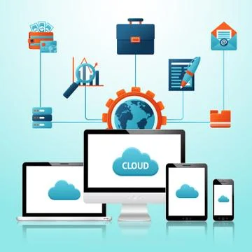 Mobile Devices Infographics Illustrazione stock