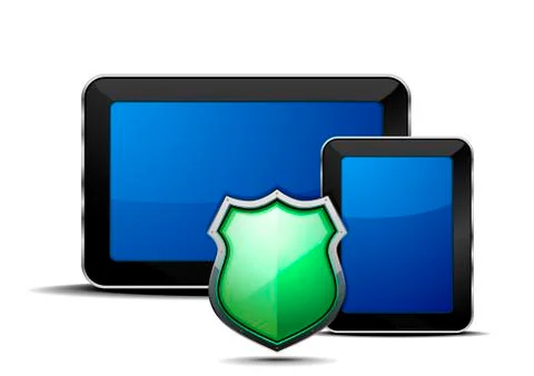 Mobile devices security Stock Illustration