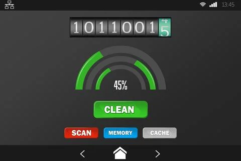Mobile display with memory cleaner Stock Photos