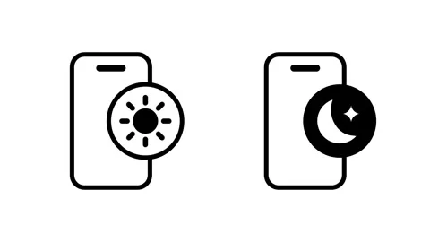 Mobile Display Settings Stock Footage 343510998