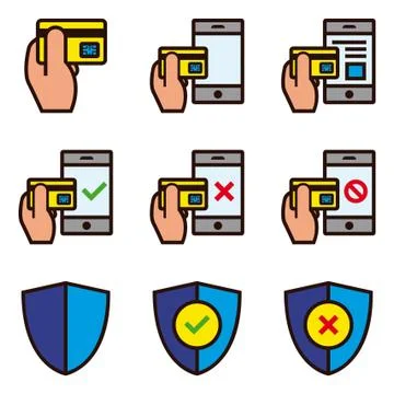 Mobile e-commerce Stock Illustration