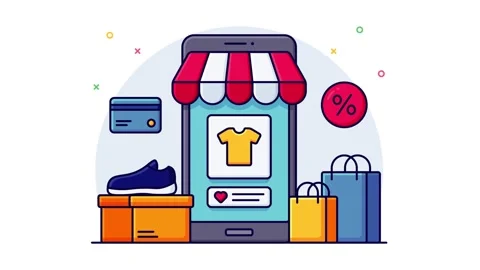 Mobile E-Commerce Storefront: Fast &amp; Secure Online Shopping Experience 스톡 동영상 339342614