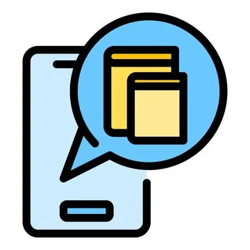 Mobile ebook icon vector flat Stock Illustration