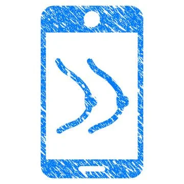 Mobile Erotics Tits Grunge Icon Stock Illustration