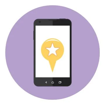 Mobile Favorite Mark Stock Illustration