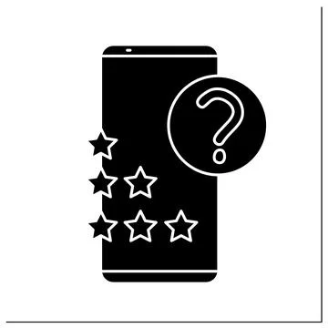 Mobile feedback glyph icon Stock Illustration