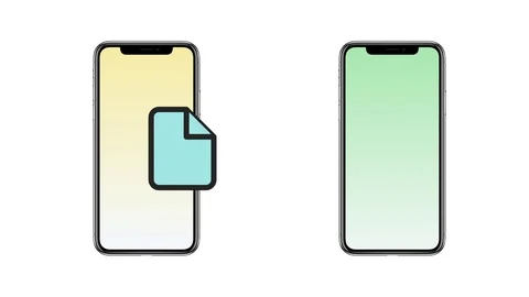 Mobile File Transfer Between Smartphones Animation Stock Footage 122766765