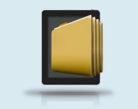 Mobile files and folders Illustrazione stock