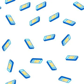 Mobile filter isometric icon seamless pattern color Stock Illustration