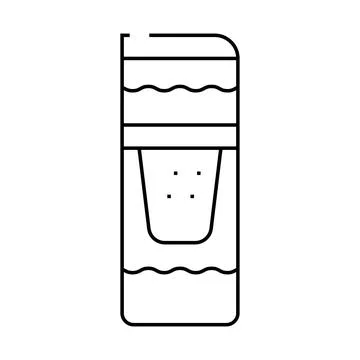 Mobile filter line icon vector illustration flat Stock Illustration