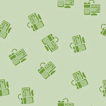Mobile first design seo glyph vector seamless pattern Stock Illustration