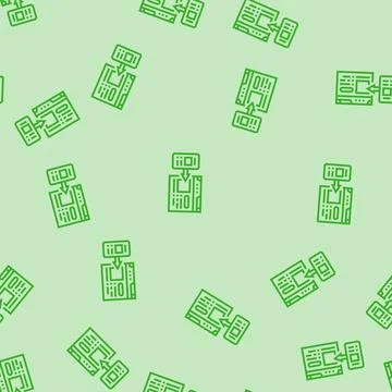 Mobile first design seo line seamless pattern Illustrazione stock
