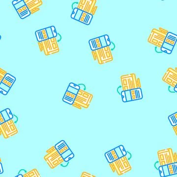Mobile first design seo vector seamless pattern 스톡 일러스트