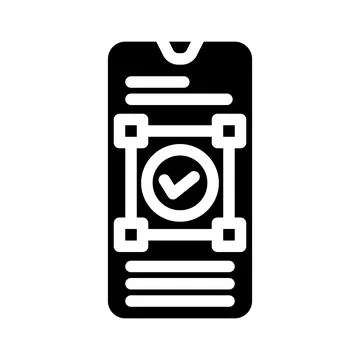 Mobile first indexing seo glyph icon vector illustration Stock Illustration