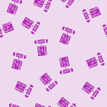 Mobile-first indexing seo glyph seamless pattern 스톡 일러스트