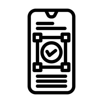 Mobile first indexing seo line icon vector illustration Stock Illustration