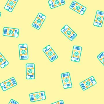 Mobile first indexing seo vector seamless pattern Illustrazione stock