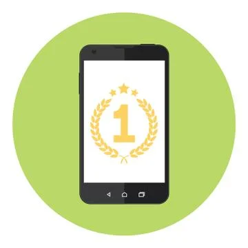 Mobile First Place Winner Stock Illustration