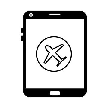 Mobile, flight, plane, online, mobile online flight check-in icon Stock Illustration