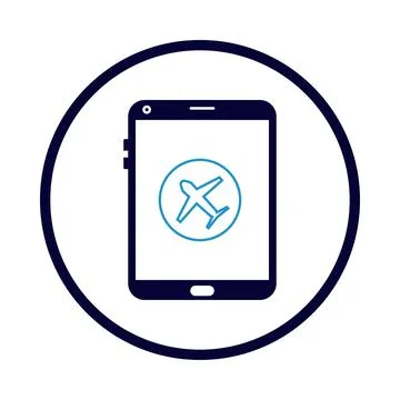 Mobile, flight, plane, online, mobile online flight check-in icon Stock Illustration
