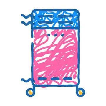 Mobile floor filter icon doodle illustration Stock Illustration