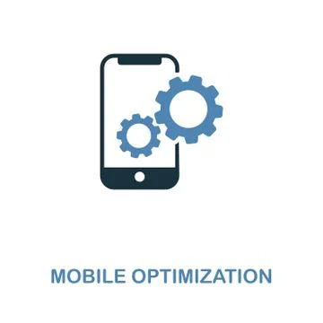 Mobile Friendly icon. Simple element illustration in 2 colors design. Mobile Stock Illustration