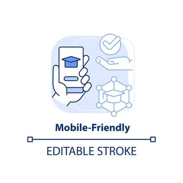 Mobile-friendly light blue concept icon イラスト素材